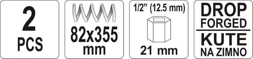 YATO YT-2547 Federspanner Fahrwerksfeder 355mm