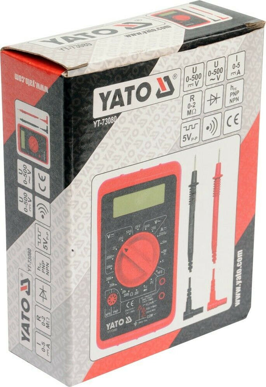 YATO YT-73080 Multimeter Strommesser Amperemeter Messgerät Universal 5A 0-500V