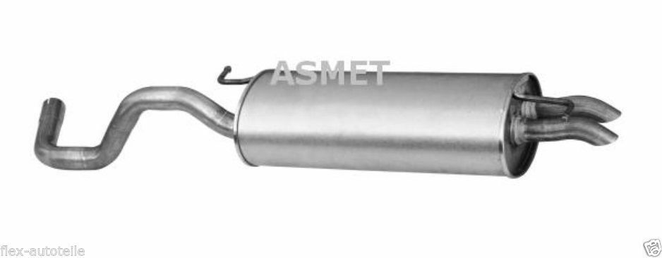 Asmet Rear Silencer Muffler Exhaust Rear Audi A3 VW Golf 4 Seat Leon 1.8