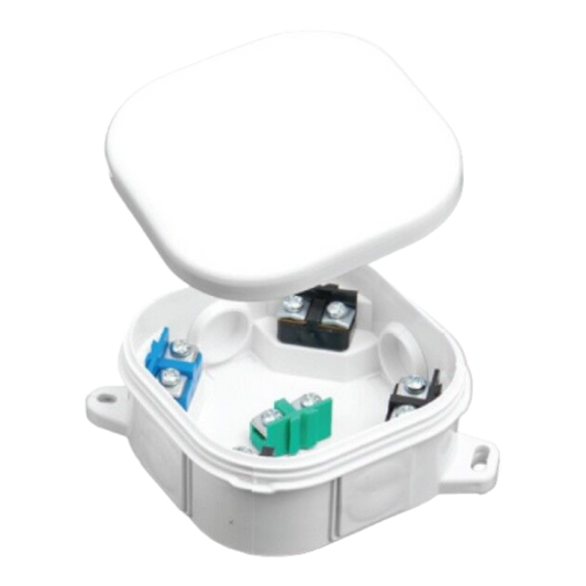 Aufputz-Verteilerdose Verteiler 4-Fach 9x4 cm Abzweig Dose Weiß Kabelabzweig