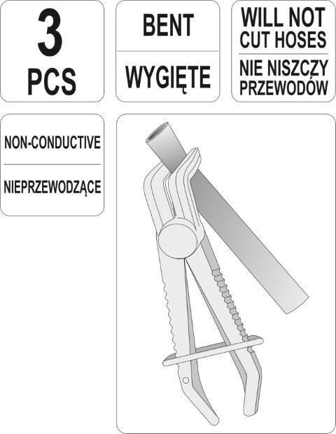 Yato yt-08403 hose terminal set bent 3 pc.