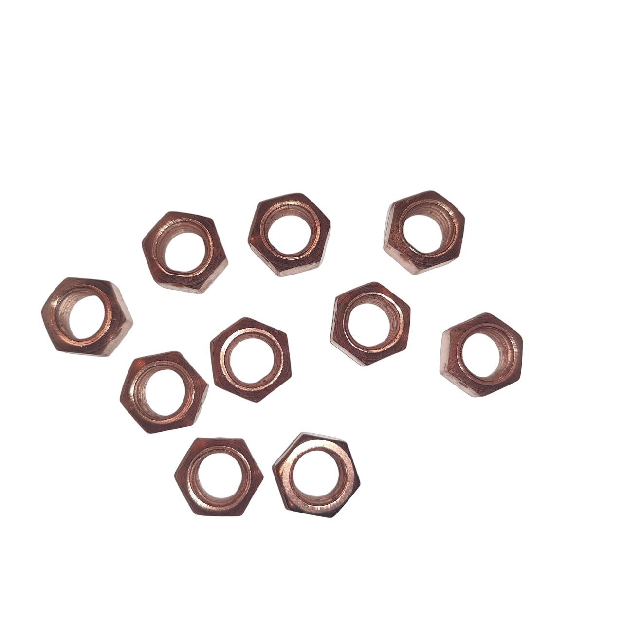 14er Kupfermutter ohne Bund M10x1,5 selbstsichernd Cu-Mutter Krümmer Auspuff