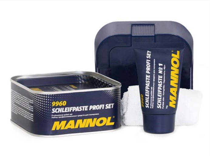 Mannol 9960 Schleifpaste Profi Set Lackreiniger Kratzerentferner Politur 400g
