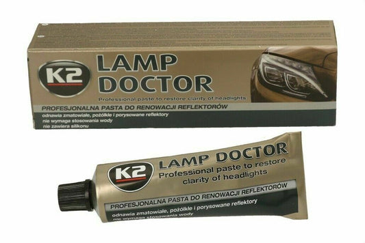 K2 LAMP DOCTOR 60g Scheinwerferpolitur Polierpaste Reinigen Kratzer Entferner