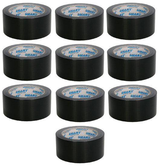 10x fabric tape adhesive tape black packing tape duct tape repair tape 48mm x 25m