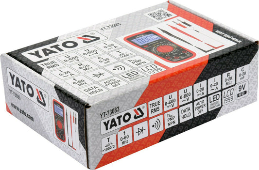 YATO YT-73083 Digitales Messgerät Multimeter Strommesser Spannungsmessgerät