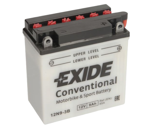 Exide 12N9-3B Motorradbatterie Motorrad 85A 9Ah für Kawasaki H1 Hyosung GF