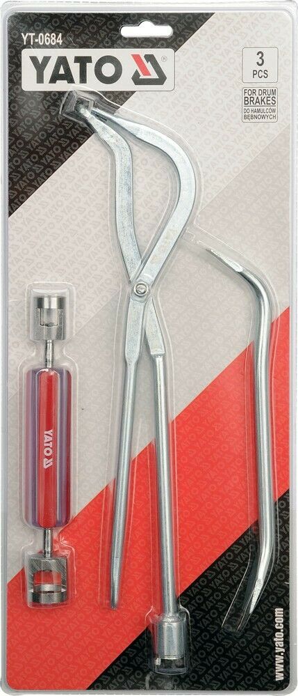 Yato YT-0684 Bremsbacken Montage Set 3 Teilig Trommelbremse Bremstrommel
