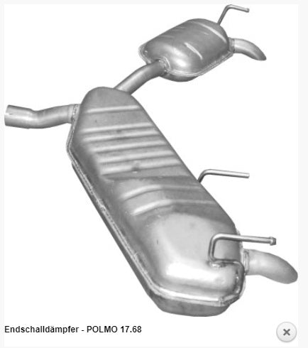 Final absorber end pot exhaust for Opel Vectra C Signum 2.0 2.2 3.0 3.2 V6