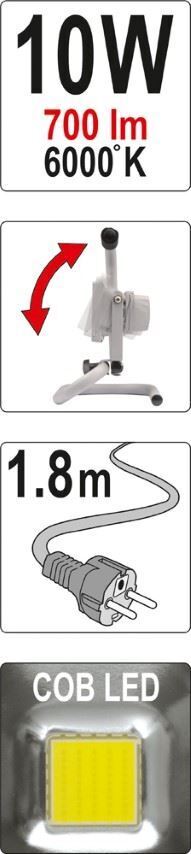 Yato YT-81802 LED worklight 10W 700LM headlights