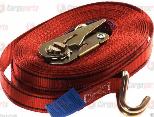 Cargoparts Spanngurt Zurrgurt Ratschengurt LKW PKW 400daN 8 Meter / 7,7+0,3m - Flex-Autoteile