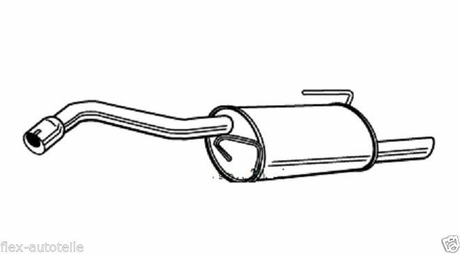 Walker Auspuff hinten Endschalldämpfer Endtopf für Colt 3 Smart Forfour 1,1 1,3 - Flex-Autoteile
