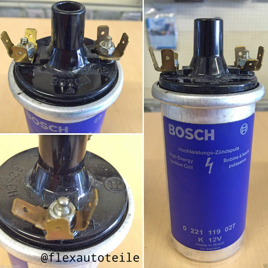 Zündspule Bosch 0221119027 für Wartburg Käfer Trabant Skoda 105/120 Lada Spider - Flex-Autoteile