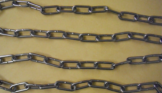 Rundstahlkette C-50 Gliederkette Ankerkette 5 mm DIN 5685 INOX Edelstahl - Flex-Autoteile