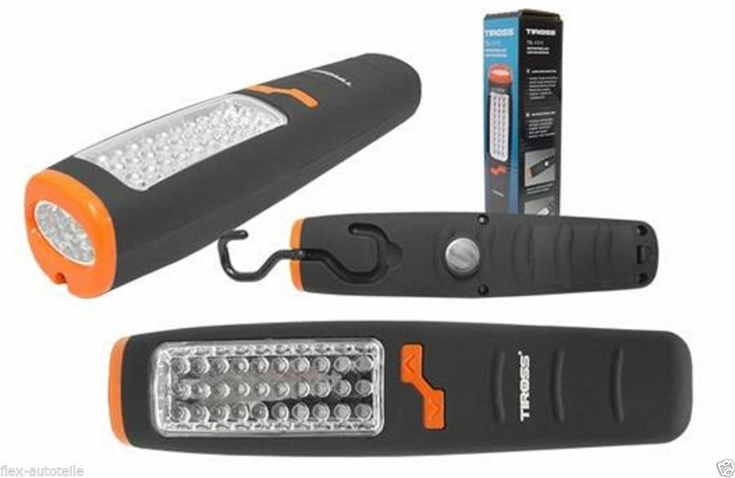 LED Lampe Arbeitsleuchte Taschenlampe Handlampe 30+7 LED Weiß leuchtend - Flex-Autoteile