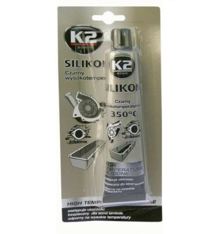 K2 B210 85g Silikon Schwarz elastische Universal Dichtmasse Abdichtung +350°C - Flex-Autoteile