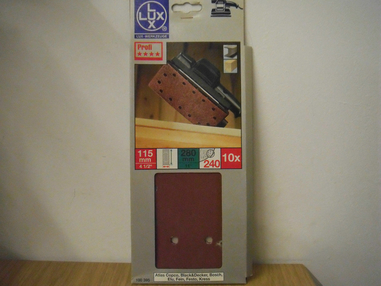 Rutscher Schwingschleifer Schleifpapier 14 Loch 115 mm x 280 mm 240 Korn LUX - Flex-Autoteile