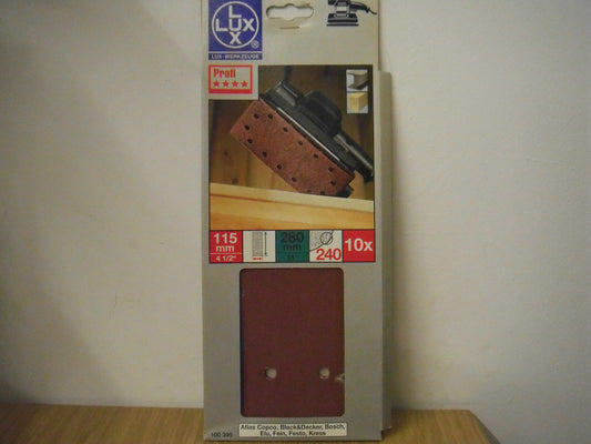 Rutscher Schwingschleifer Schleifpapier 14 Loch 115 mm x 280 mm 240 Korn LUX - Flex-Autoteile