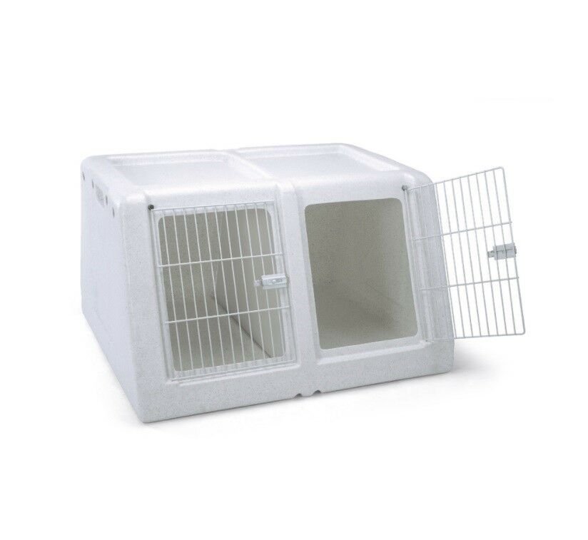 Transportbox Auto PKW Gitterbox Hundebox Doppelbox Kunststoff Käfig Dog 3 96x87 - Flex-Autoteile