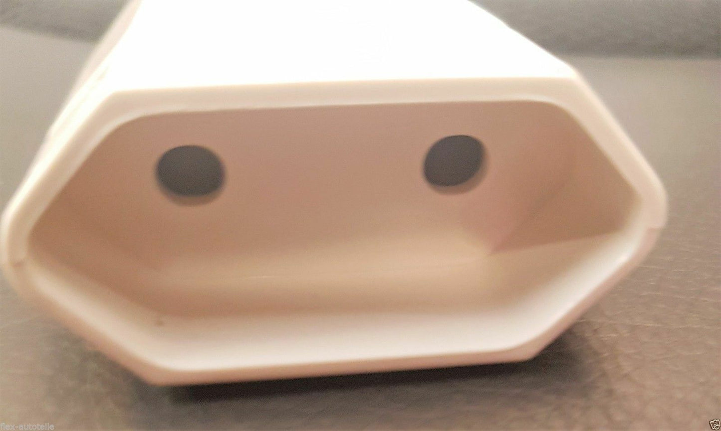 Euro Stecker Buchse Netzstecker Kupplung Flach Weis 250V 10A Stromsteckerbuchse - Flex-Autoteile