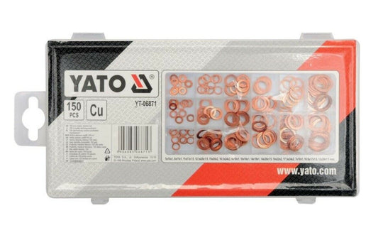 150 tlg Kupferscheiben Kupferringe Dichtringe Sortiment Kupfer Unterlegscheiben - Flex-Autoteile