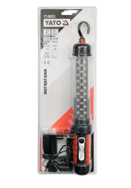 Yato Profi 27 LED Arbeitslampe Handlampe Stablampe Werkstattleuchte Magnet Akku - Flex-Autoteile
