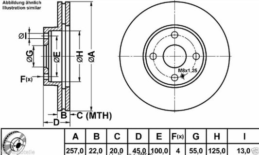 Bremsscheibe vorn für Mazda 323 F S C IV V BA BG 1,8 16V MX-3 1,8 V6 Vorderachse - Flex-Autoteile