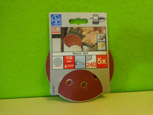 5 Klett Schleifpapier Exzenter 150mm für Bosch Festo Hitachi 60 Korn Holz Metall - Flex-Autoteile