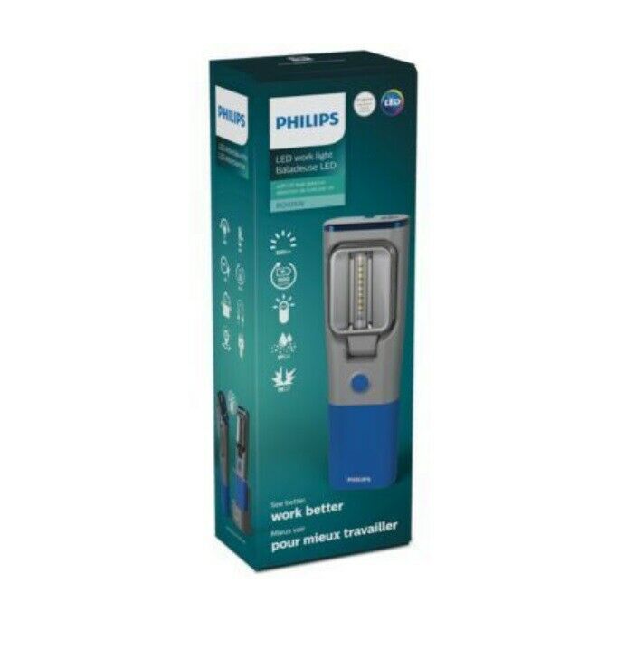 Philips LPL34UVX1 LED + UV Akku Arbeitslampe Handlampe Stablampe + Ladestation - Flex-Autoteile