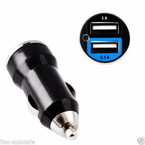 Universal Auto KFZ PKW USB Stecker Zigarettenanzünder Ladegerät 2 in 1 1A/2A - Flex-Autoteile
