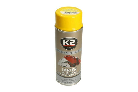 K2 Bremssattellack 400ml Spray Gelb glänzend Thermolack 260°C Farbe hitzefest - Flex-Autoteile