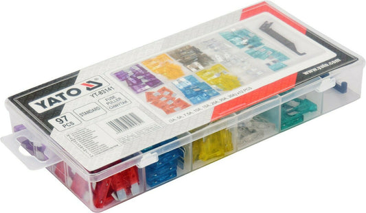 YATO YT-83141 12 verschiedene Sicherungen Sicherungssatz 97 Teilig mit Greifer - Flex-Autoteile
