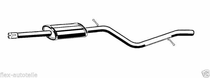 Asmet Mittelschalldämpfer Mitteltopf Auspuff für Dacia Renault Logan MCV 1,4 1,6 - Flex-Autoteile