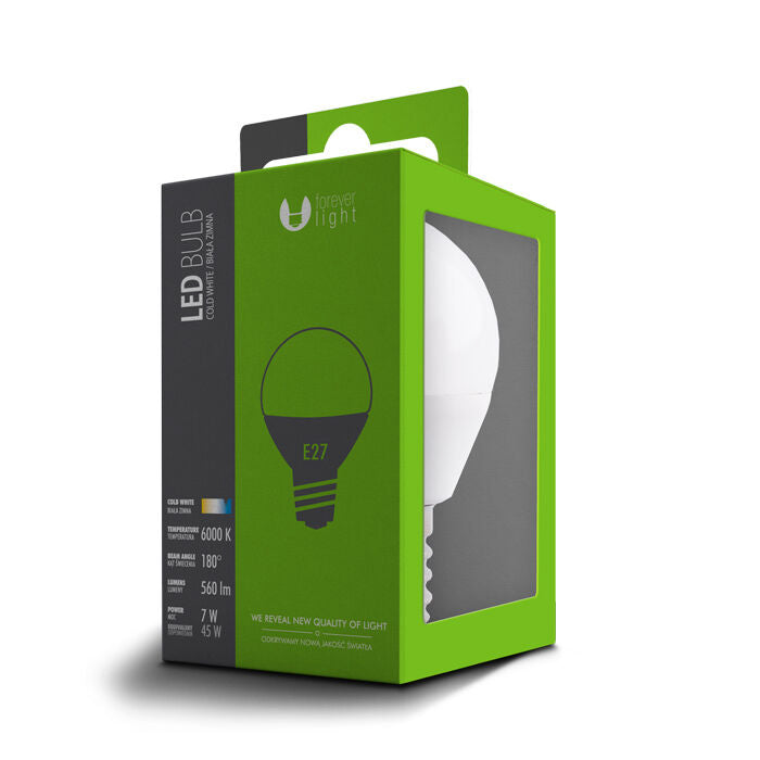 LED Birne rund Glühbirne Glühlampe Lampe Sparlampe E27 G45 kaltweiß 7W~45W - Flex-Autoteile