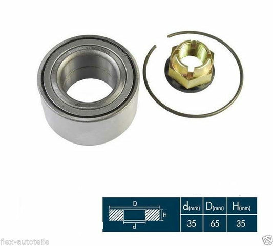 Radlager-Satz vorn 7701205778 für Renault Clio Twingo 19 Rapid 11 Super 5 Thalia - Flex-Autoteile