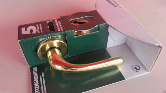 Rosettengarnitur Türbeschlag Türklinke Messing BB- Poliert Schössmetall Viola-R - Flex-Autoteile