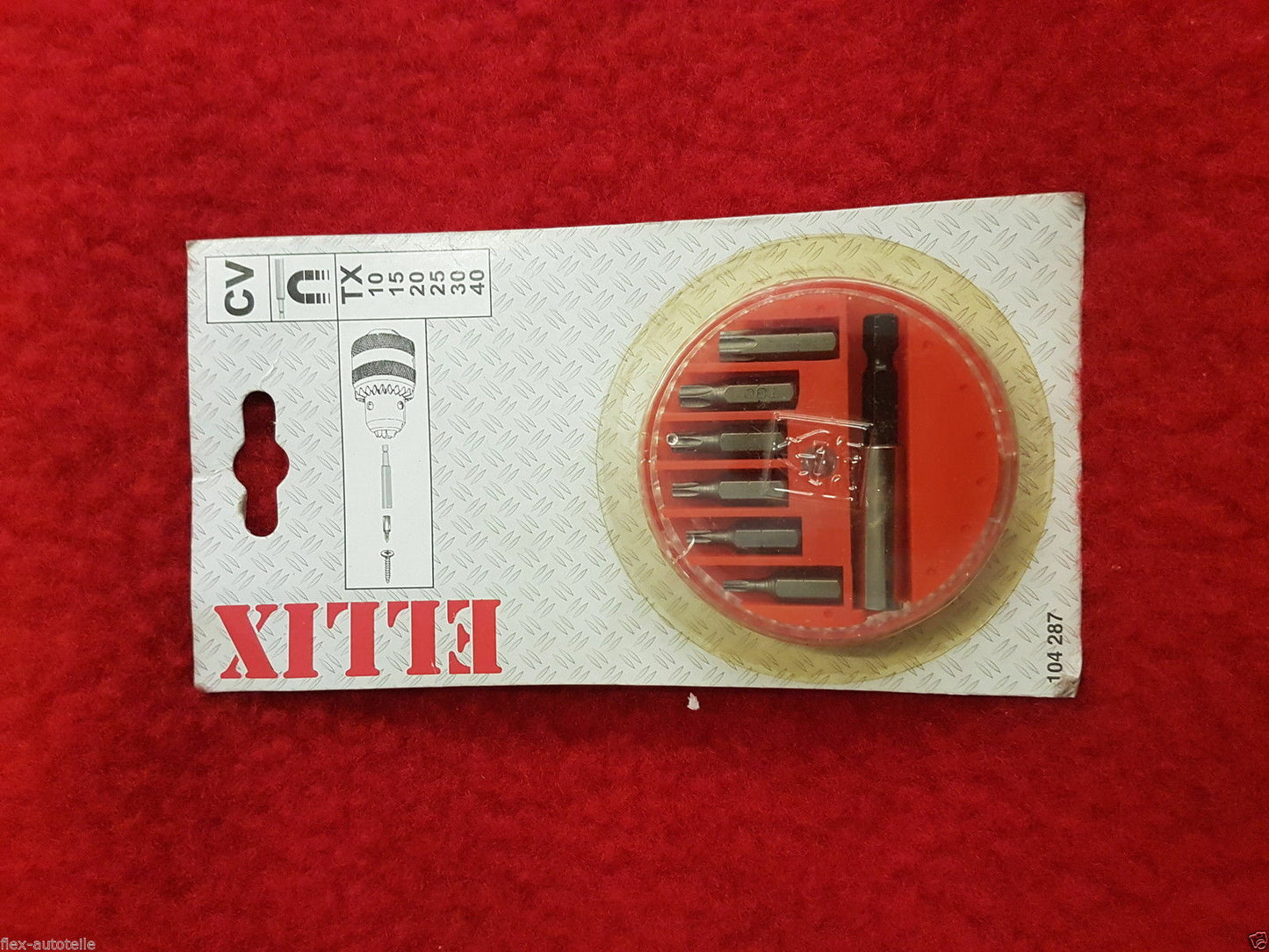 Bitsatz 7tlg Torx Kreuz TX 10 15 20 25 30 40 Bits Schnellwechselfutter - Flex-Autoteile