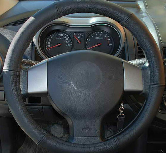 Lenkradbezug Lenkradhülle Lenkradschoner Ø 39-41 Schwarz Kunstleder für VW Audi - Flex-Autoteile