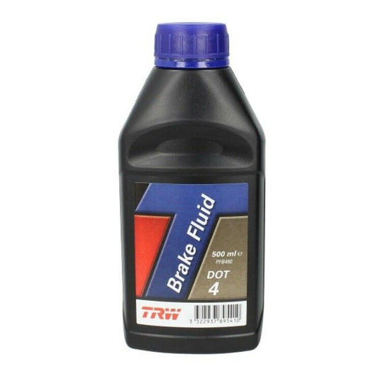 TRW Bremsflüssigkeit 0,5L DOT4 für VW BMW OPEL Audi Mercedes Seat Madza Renault - Flex-Autoteile