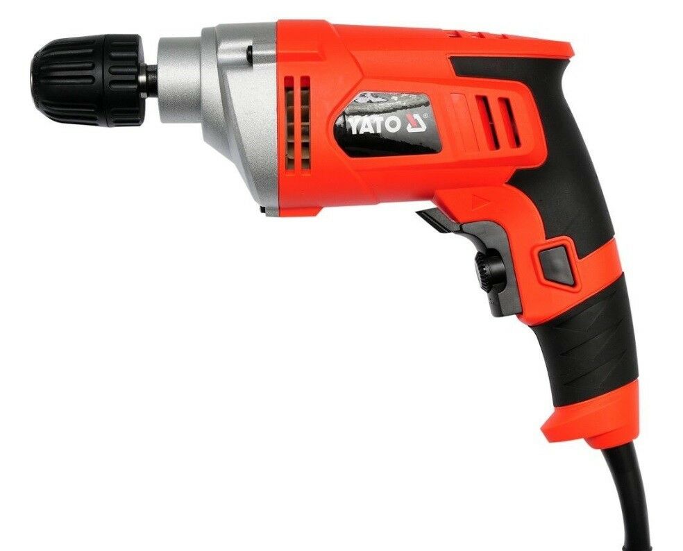 YATO Elektrische Bohrmaschine 550W Schnellspann 10mm Elektro Bohrer Metall Holz - Flex-Autoteile