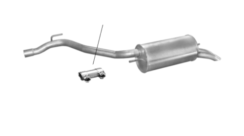 Final silencer Endpuff Exhaust for VW T4 Transporter 2.5TDI AJT AYY ACV AYC