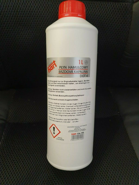 Hart Bremsflüssigkeit 1L DOT4 für VW OPEL Audi Mercedes Seat Skoda Renault Madza - Flex-Autoteile