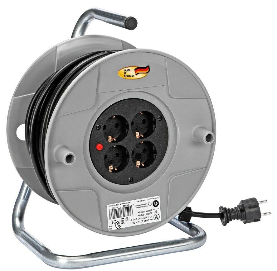 Burning chair cable drum 40m 4 sockets Extension cable construction site cable