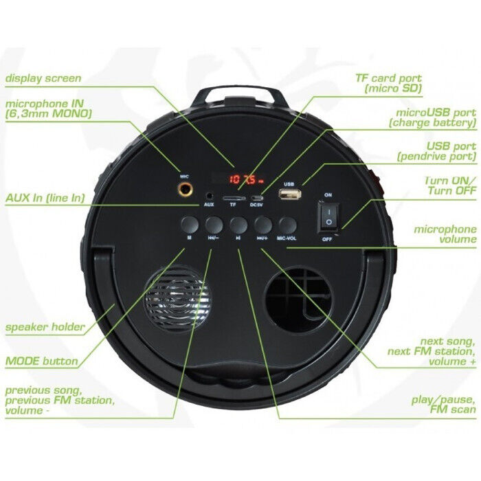20W Tragbarer Wireless Bluetooth Lautsprecher FM Radio Speaker USB Soundbox