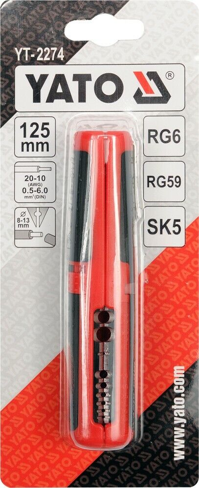YATO YT-2274 Abisolierer Dosenentmantler Abisolierzange Abmantler Kabelmesser