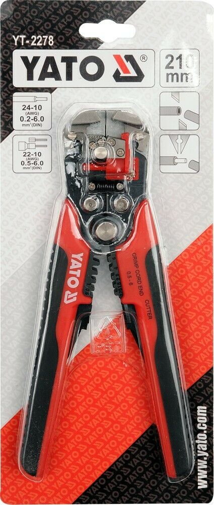 Yato YT-2278 Automatische Abisolierzange Kabelschuhzange Crimpzange 0.05-8 mm² - Flex-Autoteile