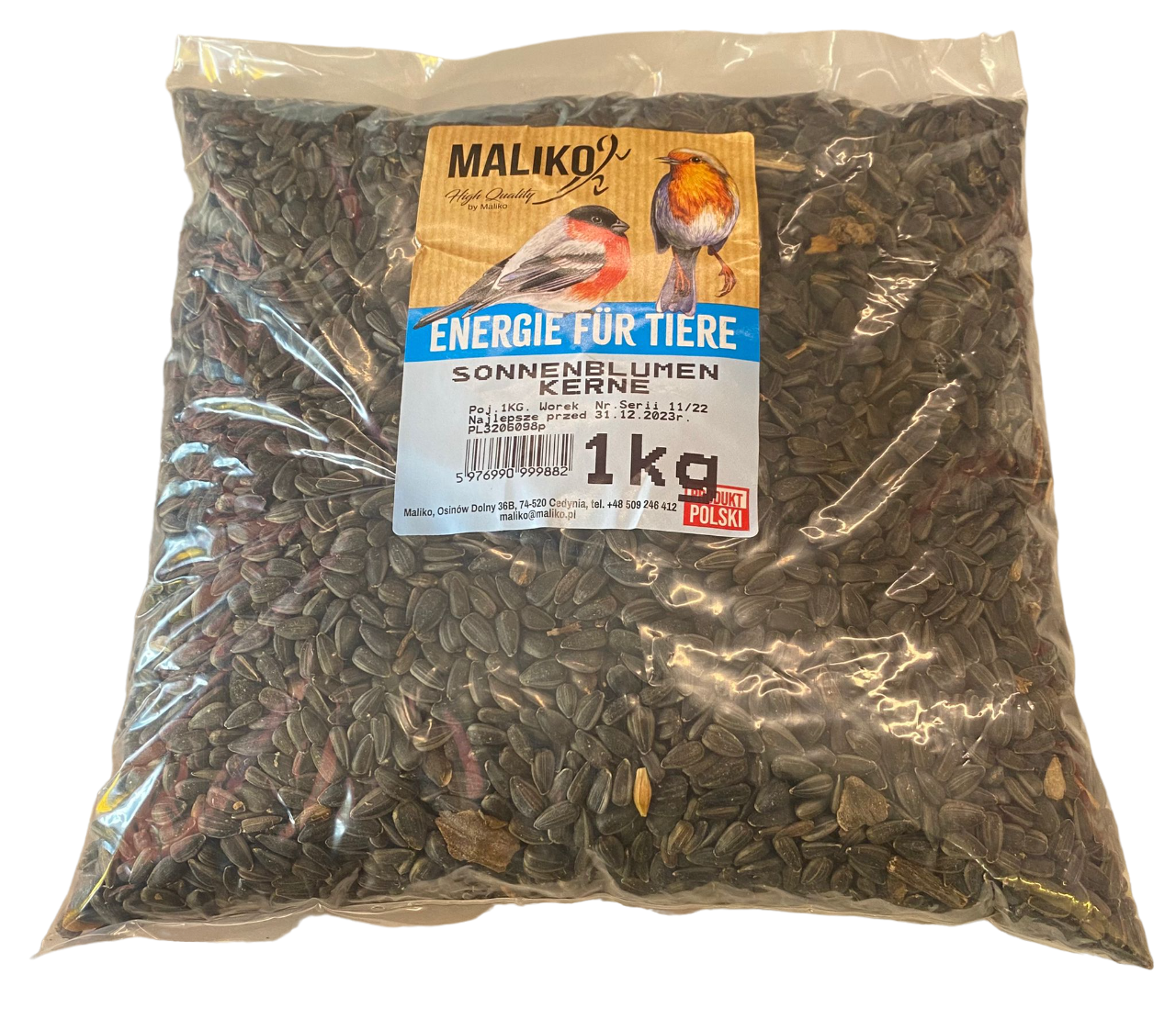 Sonnenblumenkerne schwarz Wildvogelfutter Winter Vögel Vogelfutter 1kg
