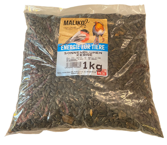 Sonnenblumenkerne schwarz Wildvogelfutter Winter Vögel Vogelfutter 1kg