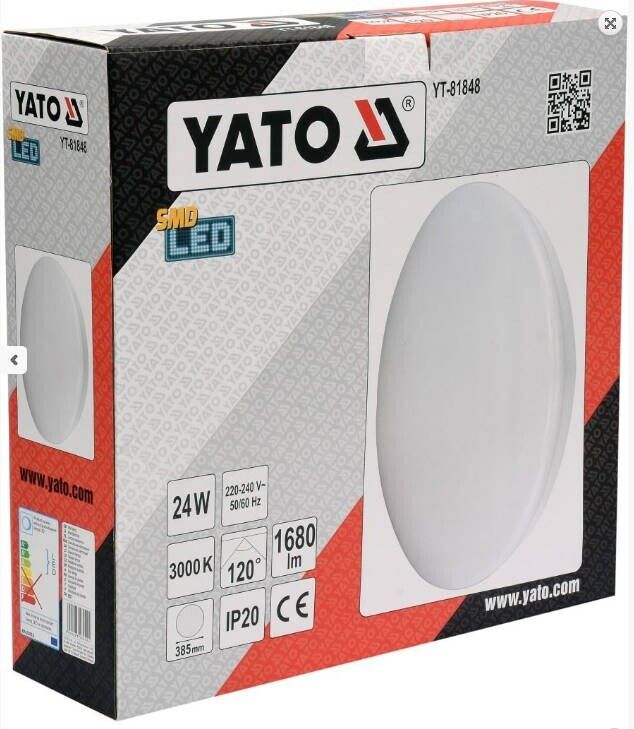 Yato Wandleuchte Wandlampe Flurlampe Bürolampe Innenbeleuchtung rund LED 3000K