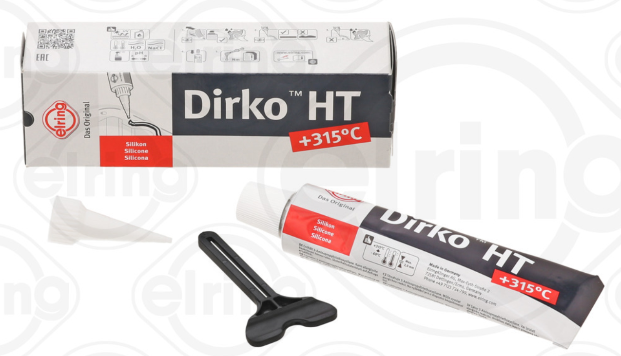 Elring 006.553 Dirko Schwarz Spezial Silikon Ölwannendichtung +315°C 70ml Tube